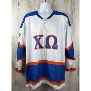 Chi Omega Sorority Florida Gators Distressed Hockey Jersey Size Large (25”x33”)